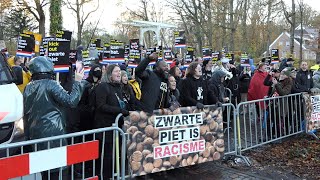 Actie tegen Zwarte Piet in Slochteren 25 november 2023 [upl. by Conn]