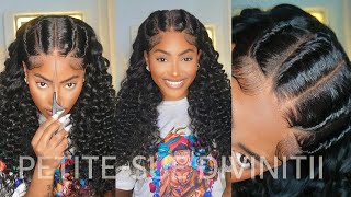 THE BEST PRE BRAIDED STYLED GLUELESS WIG FOR BEGINNERS ft West Kiss Hair  PETITESUE DIVINITII [upl. by Esta]