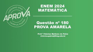 Questão 180  ENEM 2024 [upl. by Kylander753]