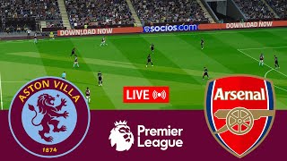 LIVE Aston Villa vs Arsenal Premier League 2425 Full Match  Video Game Simulation [upl. by Dollie]