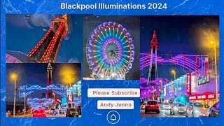 Blackpool Illuminations 2024 Tour [upl. by Ellesij]