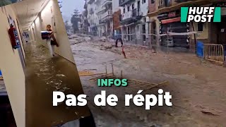 L’Espagne à nouveau sous l’eau deux semaines après des inondations dévastatrices [upl. by Ijuy]