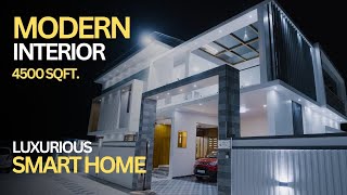 Modern Trending Interior Design  SMART HOME  4500 sqft  PART 2  Kerala Home Tour  4 BHK [upl. by Anahir]