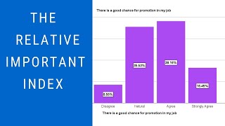 How to Calculate Relative Important Index for Likert scales variables [upl. by Ehrsam]