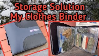 Storage Solution My Clothes Binder [upl. by Valenba969]