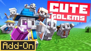 Cute Golems  Minecraft Marketplace Addon  Showcase [upl. by Adyht699]