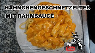 Hähnchengeschnetzeltes mit Rahmsauce [upl. by Annaerb]