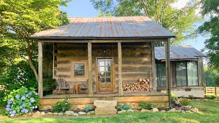 Antique 2 Bedroom Cabin Overlooking A Working Farm  Lovely Tiny House [upl. by Ahsim996]