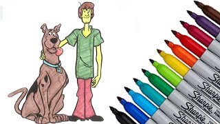 Scooby Doo Coloring page 2017 New HD Video for Kids [upl. by Mcquillin197]