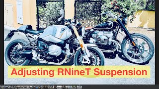 BMW Motorrad RNineT  Adjusting Suspension [upl. by Redford]