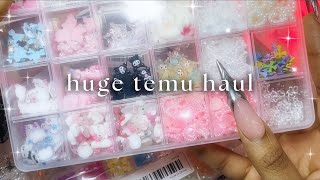 HUGE TEMU NAIL HAUL📦💕 Affordable nail supplies  unboxing✨ [upl. by Pelpel]