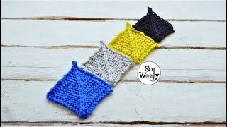 How to Knit Mitered Squares  So Woolly [upl. by Obocaj872]