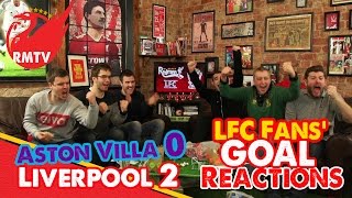 Fabio Borini Goal Reaction  Aston Villa 02 Liverpool Uncensored [upl. by Otsuaf]