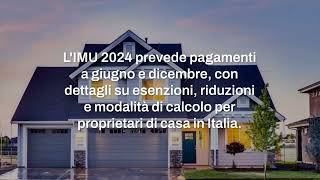 IMU 2024 quando come pagare esenzioni [upl. by Lehpar]