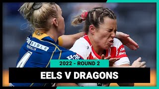 NRLW Parramatta Eels v St George Illawarra Dragons  Round 2 2022  Full Match Replay [upl. by Renraw]