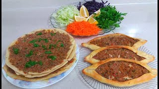 Evde Lahmacun ve Kıymalı Pide Nasıl YapılırFırın vs Ocakta Lahmacun Yapımı Harika Lezzetler Tarifi [upl. by Ainnat]