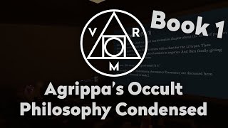 Agrippas Occult Philosophy condensed Book 1 With Dave the Amateur Magus [upl. by Leumel]