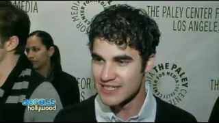 PaleyFest2011 Glees Darren Criss On Sharing A Kiss With Chris Colfer [upl. by Regen]