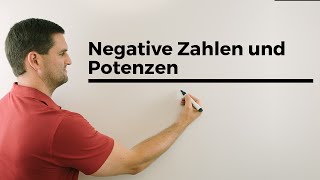 Negative Zahlen amp Potenzen Achtung bei geraden Exponenten und Klammer  Mathe by Daniel Jung [upl. by Kecaj]