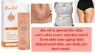 Bio oil is special for skin careskin scarsstitches mark Even skin tone aging skin dehydrated skin [upl. by Finley]