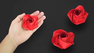 How to Make an Easy and Beautiful Origami Rose  Step by Step Tutorial [upl. by Ardelia]