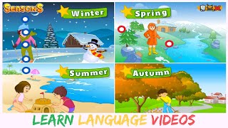 Estações do ano em inglês  LEARN LANGUAGE VIDEOS [upl. by Sabba]