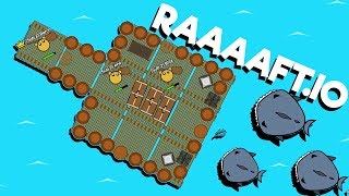 The RAIDING RAFT of DOOM  Raaaaftio Game  New io game [upl. by Zerep]