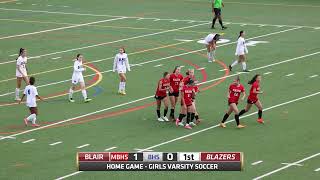 Blair Girls Varsity Soccer Senior Night Game vs Blake 2023 4k [upl. by Aklam529]