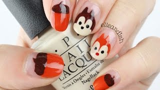 EASY Disney Chip N Dale Nails for Fall [upl. by Lazos]