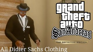 Grand Theft Auto San Andreas Definitive Edition  All Didier Sachs Clothing [upl. by Roldan468]