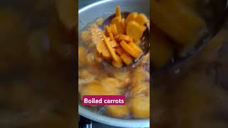 boiled carrotsfood shortvideo [upl. by Nnarefinnej]