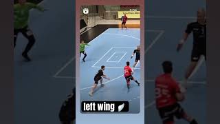 handball best left wing goal best goal left wing handball sport amazing viral goalhandballers [upl. by Mord357]