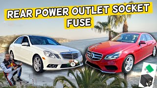 MERCEDES W212 E CLASS REAR POWER OUTLET SOCKET FUSE LOCATION E350 E400 E250 E200 E220 E250 CDI BLUET [upl. by Brote]