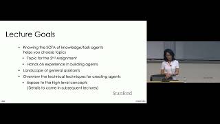 CS224V Fall 2024 Lecture 3 Introduction to Agents on 9 30 2024 Mon [upl. by Ydnam354]