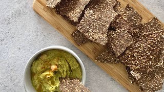 Super Crispy Keto Ultimate Seed Crackers  Vegan  No added Oil  Amazingly Easy in 2 mins 😱 [upl. by Moore]