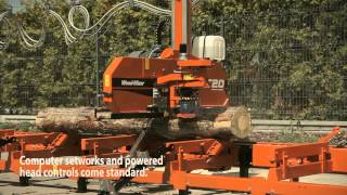 WoodMizer LT20B Sawmill  Europe [upl. by Yelkrab463]