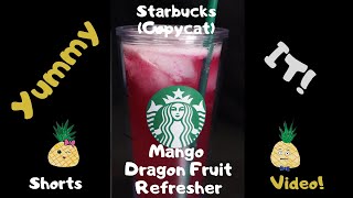 How to make dragon fruit refresher at home NOT CLICKBAIT [upl. by Aicinod]