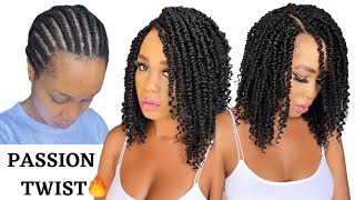 🔥EASY SHORT CROCHET PASSION TWIST  Beginner Friendly Protective Style Tupo1 [upl. by Klinger]