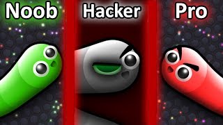 NOOB vs PRO vs HACKER in Slitherio [upl. by Acina941]