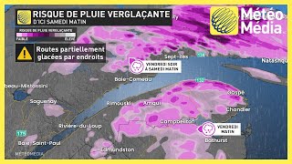 Risque de pluie verglaçante dici samedi [upl. by Forster]