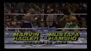 Marvelous Marvin Hagler vs Mustafa Hamsho Rematch Oct 1984 [upl. by Notled120]