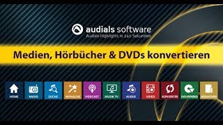 Audials in 240 Sekunden Medien Hörbücher und DVDs konvertieren [upl. by Kcor]