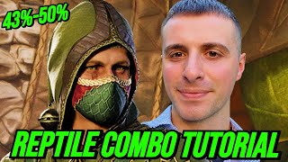 REPTILE COMBO TUTORIAL WITH SCORPION KAMEO 4350 MORTAL KOMBAT 1 [upl. by Eilasor]