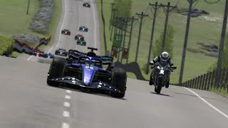 Kawasaki Ninja H2R vs F1 Racing Cars at Highlands [upl. by Riada495]