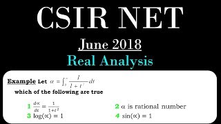 CSIR NET MATHEMATICS Real Analysis  Theory and Solution of Improper Integral Problem JUNE 2018 [upl. by Ahseihs]