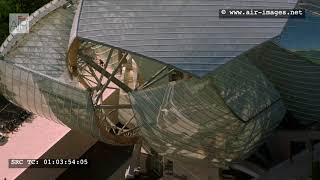 Aerial Footage The Louis Vuitton Foundation Paris [upl. by Annelak]