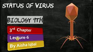 Status of Viruses class 9 [upl. by Anwahsad]