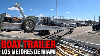 Esta gente hacen magia con los trailers 🤩 Boat Trailer in Miami [upl. by Ynnam]