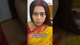 Reception Bride wedding hairstyle makeup hair ytviral ytshorts makeuplook reels [upl. by Armahs]