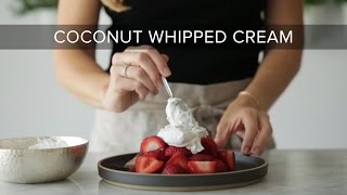 HOW TO MAKE COCONUT WHIPPED CREAM  dairyfree vegan whipped cream [upl. by Phaedra]